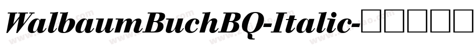 WalbaumBuchBQ-Italic字体转换