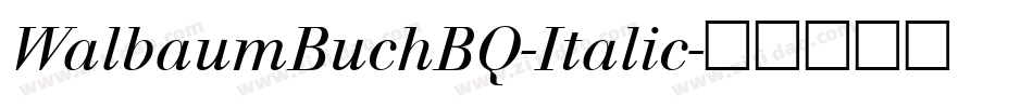 WalbaumBuchBQ-Italic字体转换