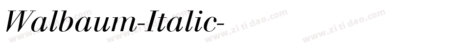 Walbaum-Italic字体转换