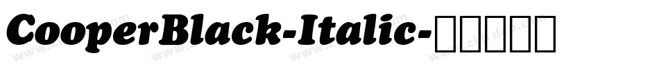 CooperBlack-Italic字体转换