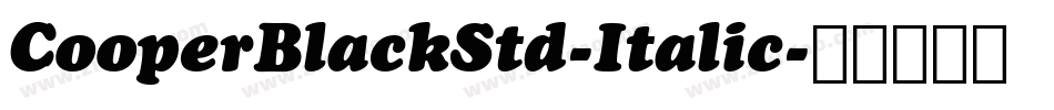 CooperBlackStd-Italic字体转换