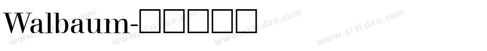 Walbaum字体转换