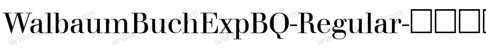 WalbaumBuchExpBQ-Regular字体转换