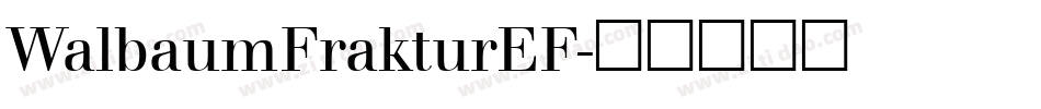 WalbaumFrakturEF字体转换