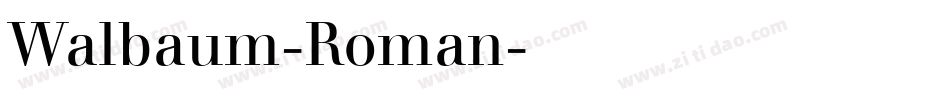 Walbaum-Roman字体转换