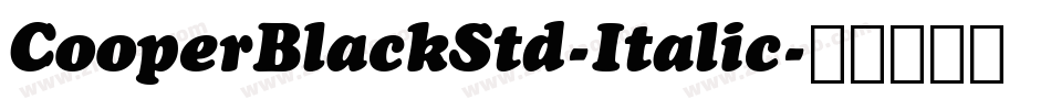 CooperBlackStd-Italic字体转换