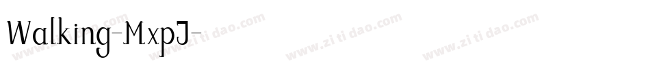 Walking-MxpJ字体转换