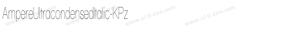 AmpereUltracondensedItalic-KPzZ字体转换