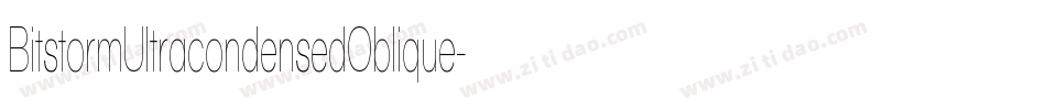 BitstormUltracondensedOblique-LLjy字体转换