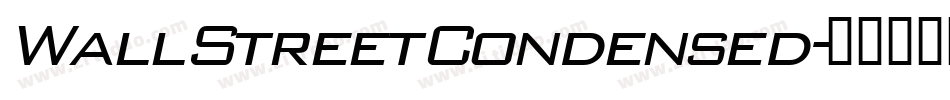 WallStreetCondensed字体转换
