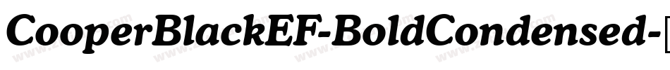CooperBlackEF-BoldCondensed字体转换