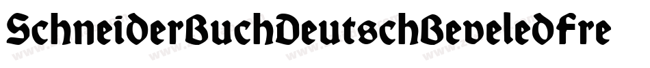 SchneiderBuchDeutschBeveledFree-jYJv字体转换