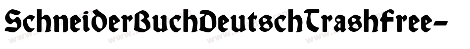 SchneiderBuchDeutschTrashFree-YlWa字体转换