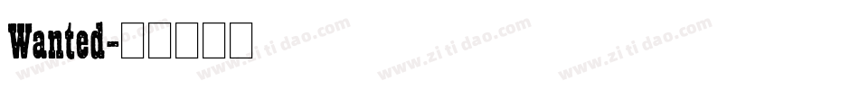 Wanted字体转换
