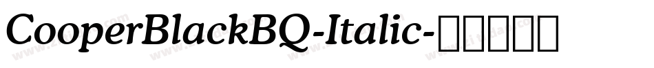 CooperBlackBQ-Italic字体转换