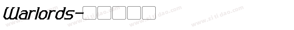 Warlords字体转换