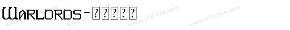 Warlords字体转换