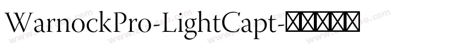 WarnockPro-LightCapt字体转换
