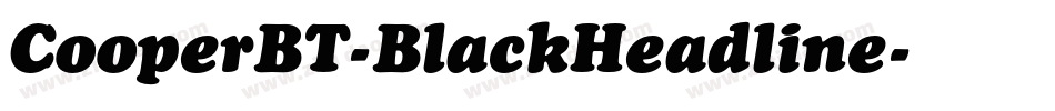 CooperBT-BlackHeadline字体转换