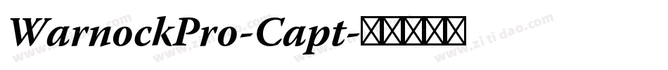 WarnockPro-Capt字体转换