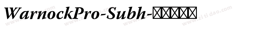 WarnockPro-Subh字体转换