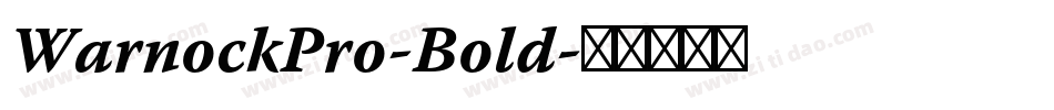 WarnockPro-Bold字体转换