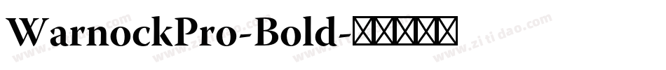 WarnockPro-Bold字体转换