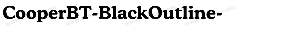 CooperBT-BlackOutline字体转换