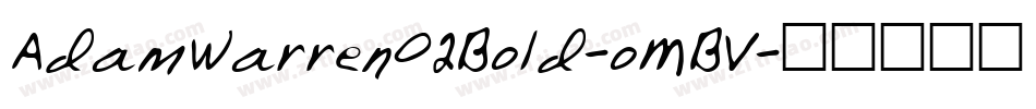 AdamWarren02Bold-oMBV字体转换