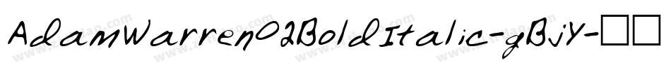 AdamWarren02BoldItalic-gBjY字体转换