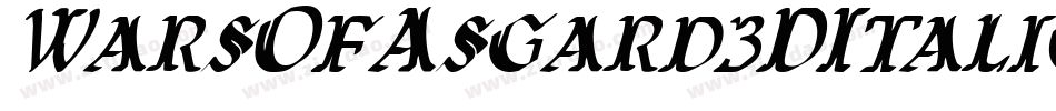 WarsOfAsgard3DItalic-l3eD字体转换