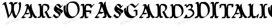 WarsOfAsgard3DItalic-l3eD字体转换