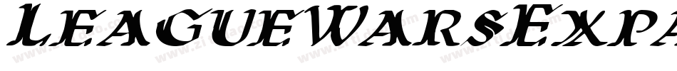 LeagueWarsExpandedItalic-K67W字体转换