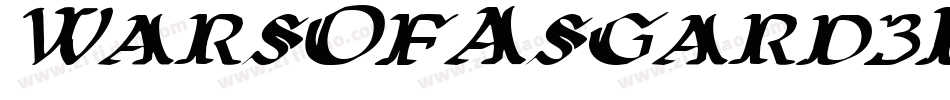 WarsOfAsgard3DItalic-l3eD字体转换