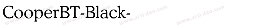 CooperBT-Black字体转换