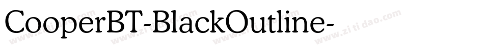 CooperBT-BlackOutline字体转换