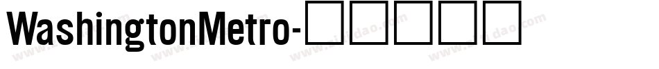 WashingtonMetro字体转换