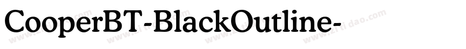 CooperBT-BlackOutline字体转换
