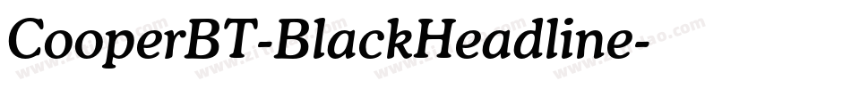 CooperBT-BlackHeadline字体转换
