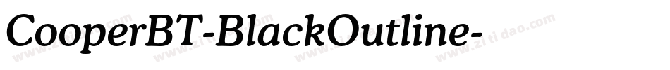 CooperBT-BlackOutline字体转换