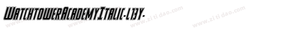 WatchtowerAcademyItalic-l13y字体转换