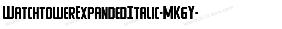 WatchtowerExpandedItalic-MK6Y字体转换