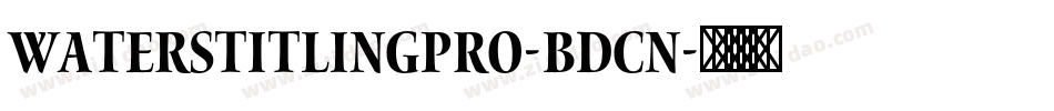 WatersTitlingPro-BdCn字体转换