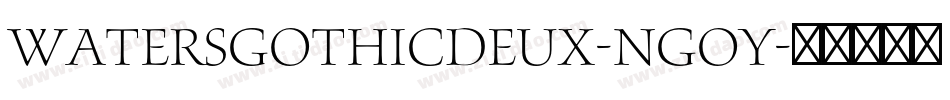 WatersGothicDeux-ngoY字体转换