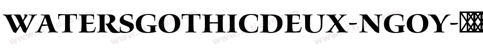 WatersGothicDeux-ngoY字体转换