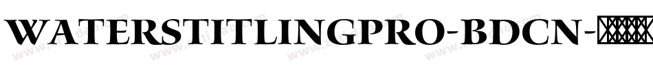 WatersTitlingPro-BdCn字体转换