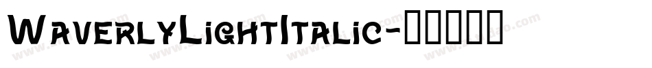 WaverlyLightItalic字体转换