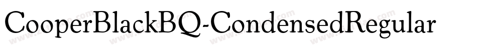 CooperBlackBQ-CondensedRegular字体转换