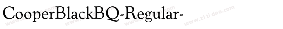 CooperBlackBQ-Regular字体转换