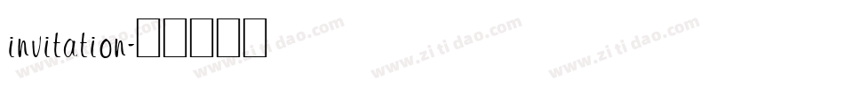 invitation字体转换